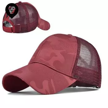 Креативная новая кепка, женская камуфляжная бейсболка с хвостиком, повседневная шляпа на открытом воздухе Adjustable