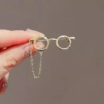 Креативная оправа для очков Металлические броши Солнцезащитные очки Цепочка с кисточками Значок на лацкан Рюкзак с рисунком Значки для одежды Корсаж Ювелирные изделия 1PC