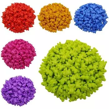 Креативная оптовая продажа, 50 шт., 14*12 мм, изготовление ювелирных изделий, акриловое ожерелье, браслет, свободные бусины, сделай сам, для медведя, кулон красный