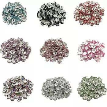 Креативная оптовая продажа DIY для изготовления подвесок, ювелирных изделий Rondelle Space, свободные бусины 8 мм, 50 шт., ожерелье, браслет, акрил