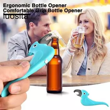Креативная открывалка для пивных бутылок, пресс-попугай, эргономичный дизайн, экономичная, магнитная, многофункциональная открывалка для крышек бутылок красный
