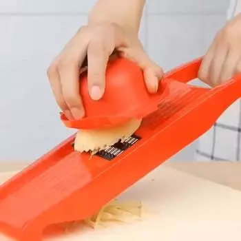 Креативная овощерезка-мандолина с лезвием из нержавеющей стали, ручная терка для очистки овощей, Dicer красный