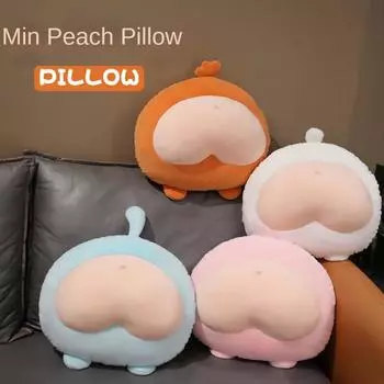 Креативная персиковая подушка для ягодиц, супер мягкая персиковая плюшевая игрушка, диванная подушка, кукла, подушка 35*40cm белый