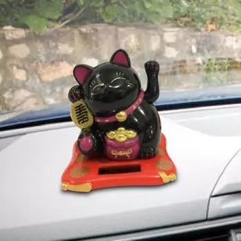 Креативная пластиковая солнечная энергия, Lucky Cat, автомобильный орнамент, флип-клапан, горшок, качели, детские игрушки