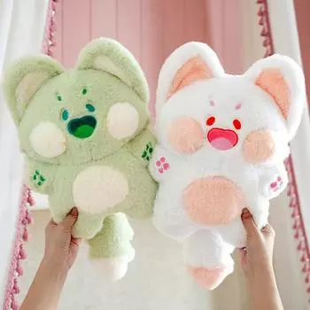 Креативная плюшевая игрушка кошка, мягкая подушка в виде ангела с крыльями, милая кукла для девочки, подарок на день рождения, подарок на День святого Валентина, кукла, подушка для сидения розовый