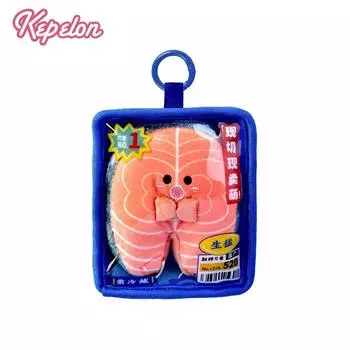 Креативная плюшевая кукла-подвеска в виде лосося, консервированной сардины, кальмара, арктического моллюска для подарка Fish Segments