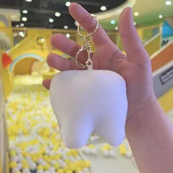 Креативная плюшевая кукла-зуб, брелок, милая подвеска для школьного рюкзака, подвеска для студенческого рюкзака, персонализированная подвеска для мобильного телефона