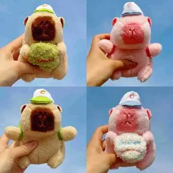 Креативная плюшевая спортивная кулон-дельфин в виде куклы, мультяшная кукла-капибара, милый подарок Front Ball коричневый