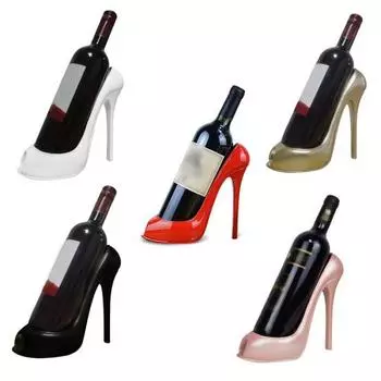 Креативная подставка для бутылок вина на высоком каблуке, декоративная полка для домашнего офиса и бара красный