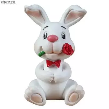 Креативная подставка для очков с изображением мультяшного кролика, многофункциональная подставка для ручек из смолы, настольный держатель для очков, подставка для очков