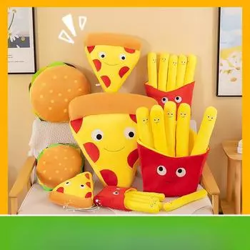 Креативная подушка для пиццы и бургера с картофелем фри, имитация закуски, плюшевая игрушка, кукла-машина для захвата, кукла 30cm