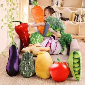 Креативная подушка для сна с овощами и фруктами — подушка с изображением капусты для офиса, дома или дивана Small (around 18cm)