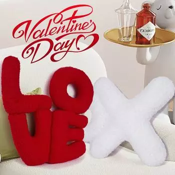 Креативная подушка LOVE для украшения дивана, подушка с буквами, декоративная подушка для кровати One Size белый
