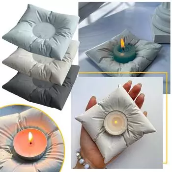 Креативная подушка-подсвечник из смолы, украшения для рабочего стола, украшения One Size чёрный