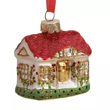 Креативная подвеска на елку, стеклянные подвесные украшения, товары для вечеринок, Рождественский дом, Новый год House