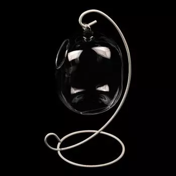 Креативная подвесная стеклянная ваза для аквариума, белая / черная полка из пенопласта плюс картонная упаковка