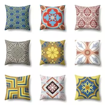 Креативная полосатая наволочка, автомобильная подушка для поясницы, подушка для дивана, мультяшка 40x40cm