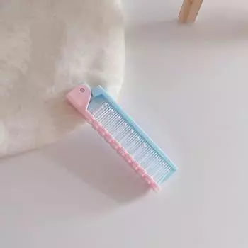 Креативная портативная компактная складная дорожная расческа, портативная складная расческа для массажа волос, антистатические парикмахерские инструменты разноцветный