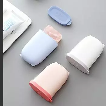 Креативная портативная коробка для мыла в скандинавском минималистском стиле для хранения мыла в ванной, домашняя коробка для мыла, силиконовая с крышкой, дорожный аксессуар для ювелирных изделий синий