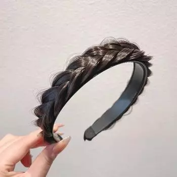 Креативная повязка на голову, коса, резинка для волос, укладка волос, легкие аксессуары, милые, коричневые, черные, спортивные повязки на голову для женщин, трендовые One Size