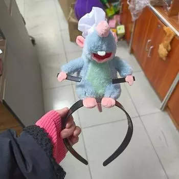 Креативная повязка на голову Рататуй, новая мультяшная плюшевая кукла, повязка на голову, французская шпилька