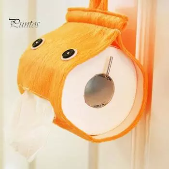 Креативная, простая в использовании, мягкая текстура, рулонная бумажная коробка, экономящая место, чехол для туалетной бумаги, аксессуар для отеля оранжевый