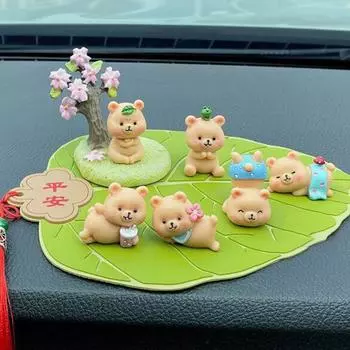 Креативная противоскользящая накладка на центральную консоль автомобиля с зелеными листьями, устойчивая к высоким температурам, мягкая силиконовая накладка из ПВХ для безопасного путешествия в автомобиле Other&Four Seasons розовый