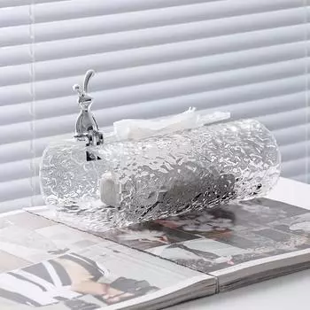 Креативная прозрачная коробка для салфеток INS, бумажная коробка для гостиной, простая легкая роскошная коробка для хранения салфеток на журнальном столике, современные украшения чистый