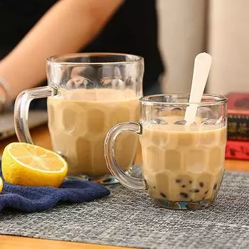 Креативная прозрачная стеклянная утолщенная термостойкая чашка для сока, кофейная чашка, чашка для воды, пивная чашка