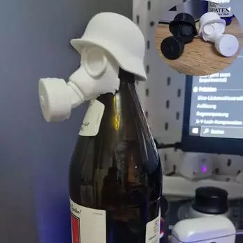 Креативная пылезащитная крышка для пивной бутылки, забавная универсальная немецкая противогазная каска, крышка для бутылки, пивная пробка для бутылки пива чёрный