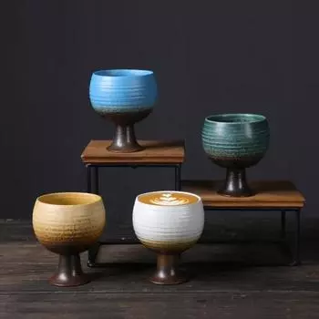 Креативная ретро-керамическая кофейная чашка, кружка для эспрессо, китайская чашка для кунг-фу, керамическая чаша для чая, чашки для послеобеденного чая, кружки-бокалы, 1 шт. 170ml