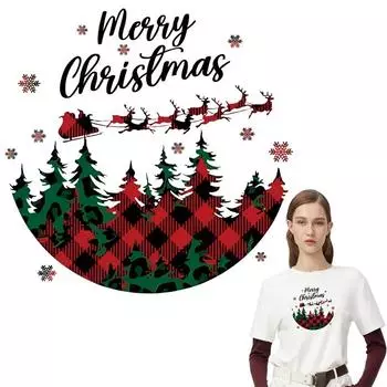 Креативная рождественская нашивка для одежды Термопресс Аппликация DIY Толстовки Наклейки для одежды Parches Ropa Футболки Наклейки Нашивки