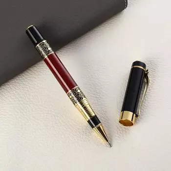 Креативная ручка из красного сандалового дерева, металлическая ручка, подарки в китайском стиле, офисная ручка нейтрального пола от производителя перьевых ручек Baozhu, канцелярские принадлежности 0.5mm