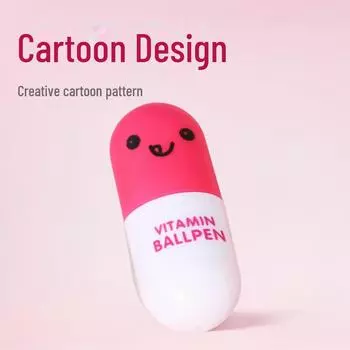 Креативная ручка-капсула: Милая мультяшная шариковая ручка для детей и студентов