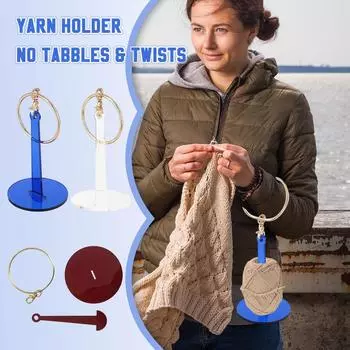 Креативная ручная подставка для пряжи на запястье, портативная, практичная и очень продуманная One Size синий