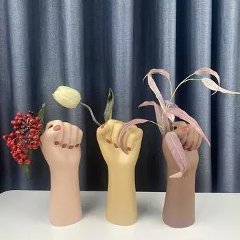 Креативная ручная ваза, керамическая гидропонная ваза, цветочная композиция, домашний декор, настольные украшения, украшение сада No.1