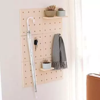 Креативная съемная стойка для хранения ПП настенная декоративная доска своими руками с отверстиями полка для хранения для ванной комнаты спальни кухни розовый