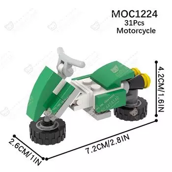 Креативная серия Модель мотоцикла MOC Строительные блоки Игра Аниме Серия фильмов Фигурка Транспортное средство Сборные кирпичики Игрушки для детей