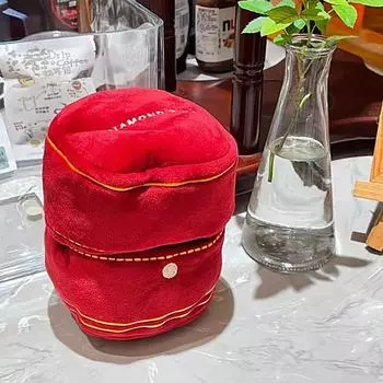 Креативная шкатулка для колец, плюшевая игрушка, чехол для кольца с бриллиантами, мягкая игрушка для жевания, подарок ребенку 17x12cm