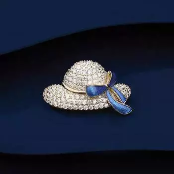 Креативная шляпная брошь, нишевый дизайн, высококачественная пряжка Sense, женская летняя антибликовая брошь, воротник, булавка, украшение для костюма