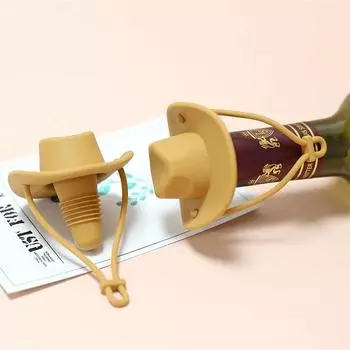 Креативная силиконовая ковбойская шляпа, пробка для вина, шампанского, пивной бутылки, пробка для напитков, герметичный уплотнитель, крышка, заглушка, кухонные принадлежности для бара