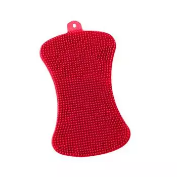 Креативная силиконовая шайба, антибактериальная щетка для мытья посуды, скребок для чистки кухни красный