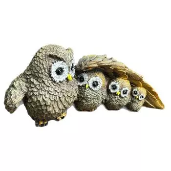 Креативная статуэтка животного Милая миниатюрная фигурка Скульптура Поделки Сова Орнамент Для дома Owl
