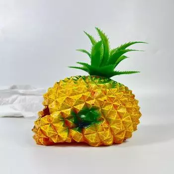 Креативная статуя черепа в виде ананаса на Хэллоуин, изделия ручной работы, домашний декор, дизайн головы черепа, часть статуэтки, украшения из смолы на Хэллоуин ярко-розовый