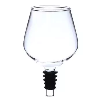 Креативная стеклянная чашка для красного вина и шампанского с силиконовым уплотнением, стеклянная чашка для напитка 270 мл 13*5.5cm