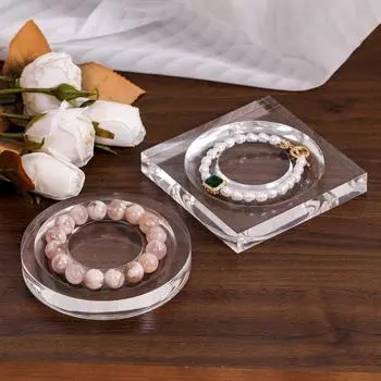 Креативная стойка для хранения ювелирных изделий квадратная/круглая акриловая подставка для ювелирных изделий торговый центр 10cm-Square