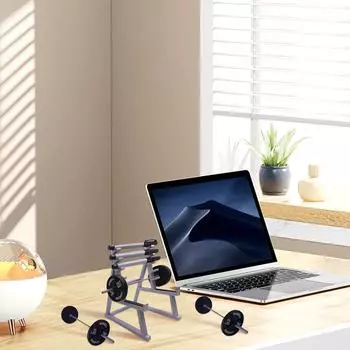 Креативная стойка для штанги, держатель для ручки, мини-стойка для приседаний, украшения со штангой и гирями, забавный подарок для тяжелой атлетики, настольный органайзер