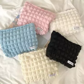 Креативная сумка для хранения Косметички Bubble Cloud Косметичка на молнии Косметичка для мытья и туалетных принадлежностей Клатч-кейсы Органайзер для помады Дорожный чёрный