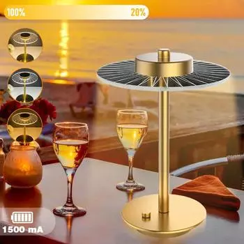 Креативная светодиодная настольная лампа, перезаряжаемая металлическая настольная лампа с сенсорным затемнением для гостиной, ночник, прикроватная лампа, бар, отель Lotus Lamp