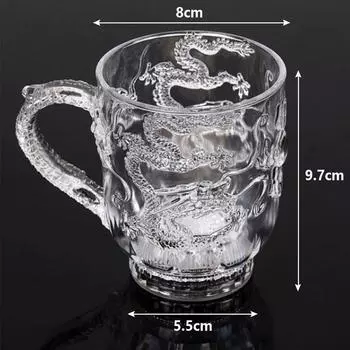 Креативная светящаяся чашка Красочная чашка дракона Светящаяся чашка, меняющая цвет воды